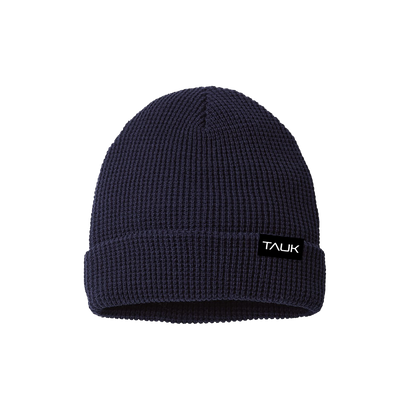 Tauk Logo Tag Navy Beanie